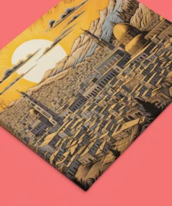 Jerusalem Leinwand auf Tisch