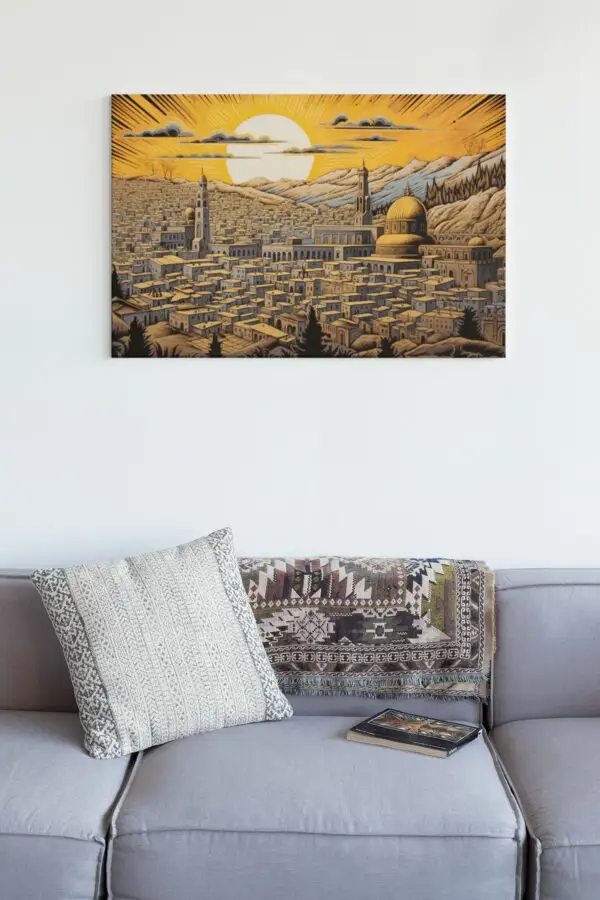 Jerusalem Leinwand im Wohnzimmer