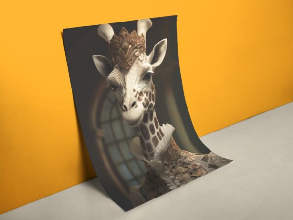 Portrait Giraffendame Poster