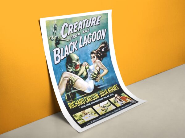 Horrorfilm Retro Filmplakat Black Lagoon Klassisches Kinoposter