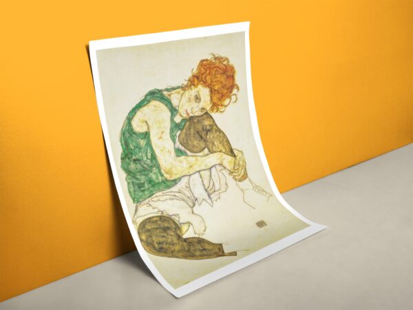 Schiele Sitzende Frau Poster Reprint