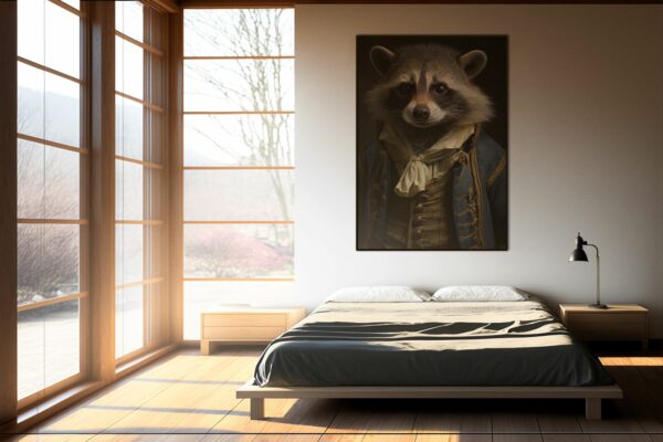 Wandbild Schlafzimmer Waschbär