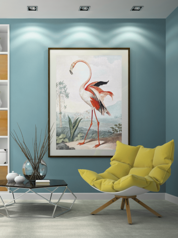 XXL Vintage Naturposter Flamingo