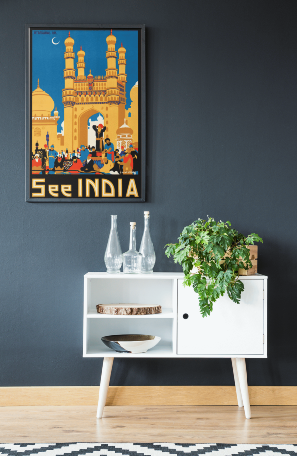 Vintage Reiseposter Indien