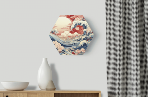 Japanische Welle Bild HExagon