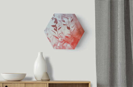 Hexagon Bild Rote Kornblumen